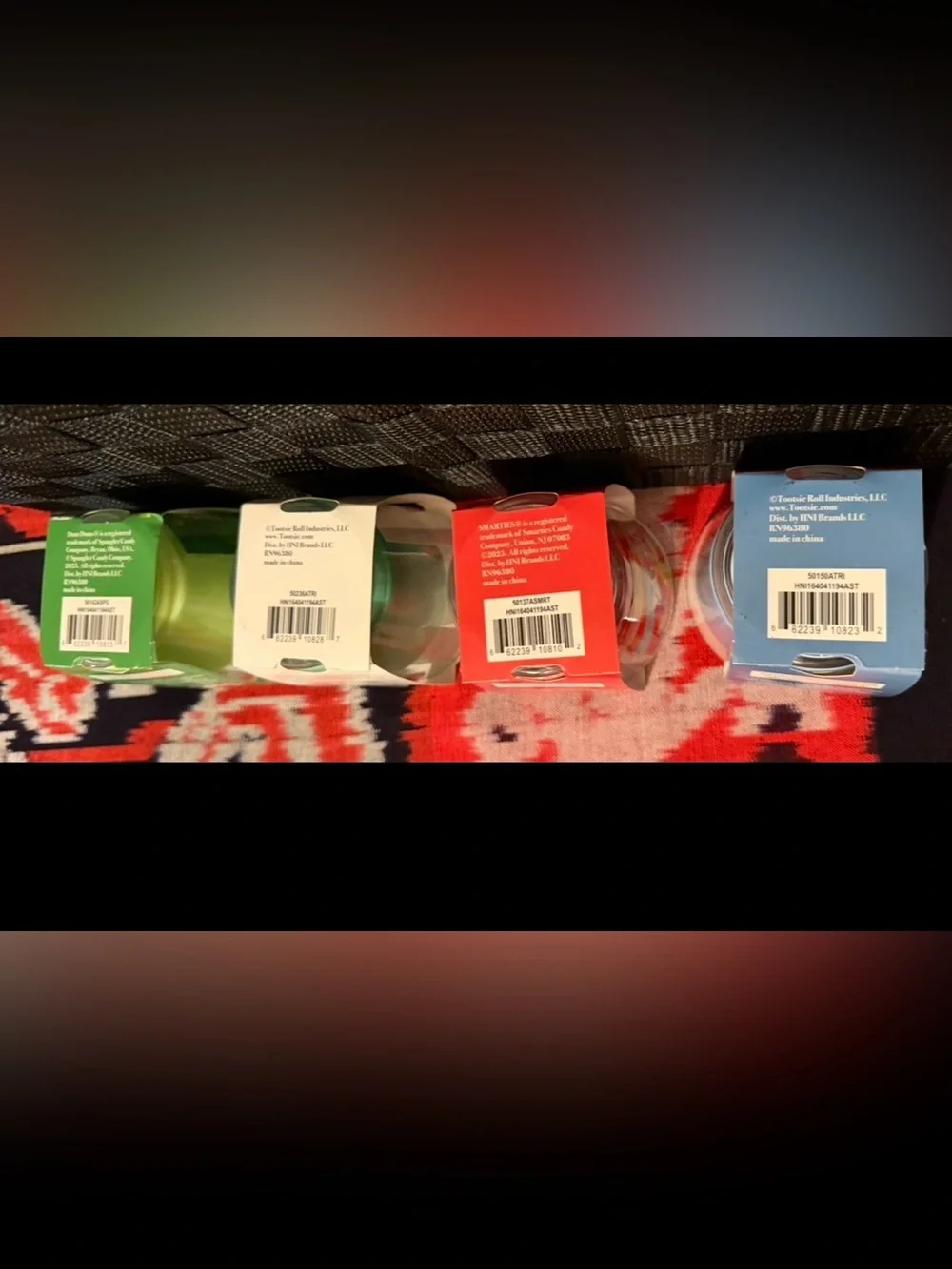 Candy Scented Candles: 4 Set Junior Mints, Smarties, Fluffy Stuff, Dum-Dums 3oz